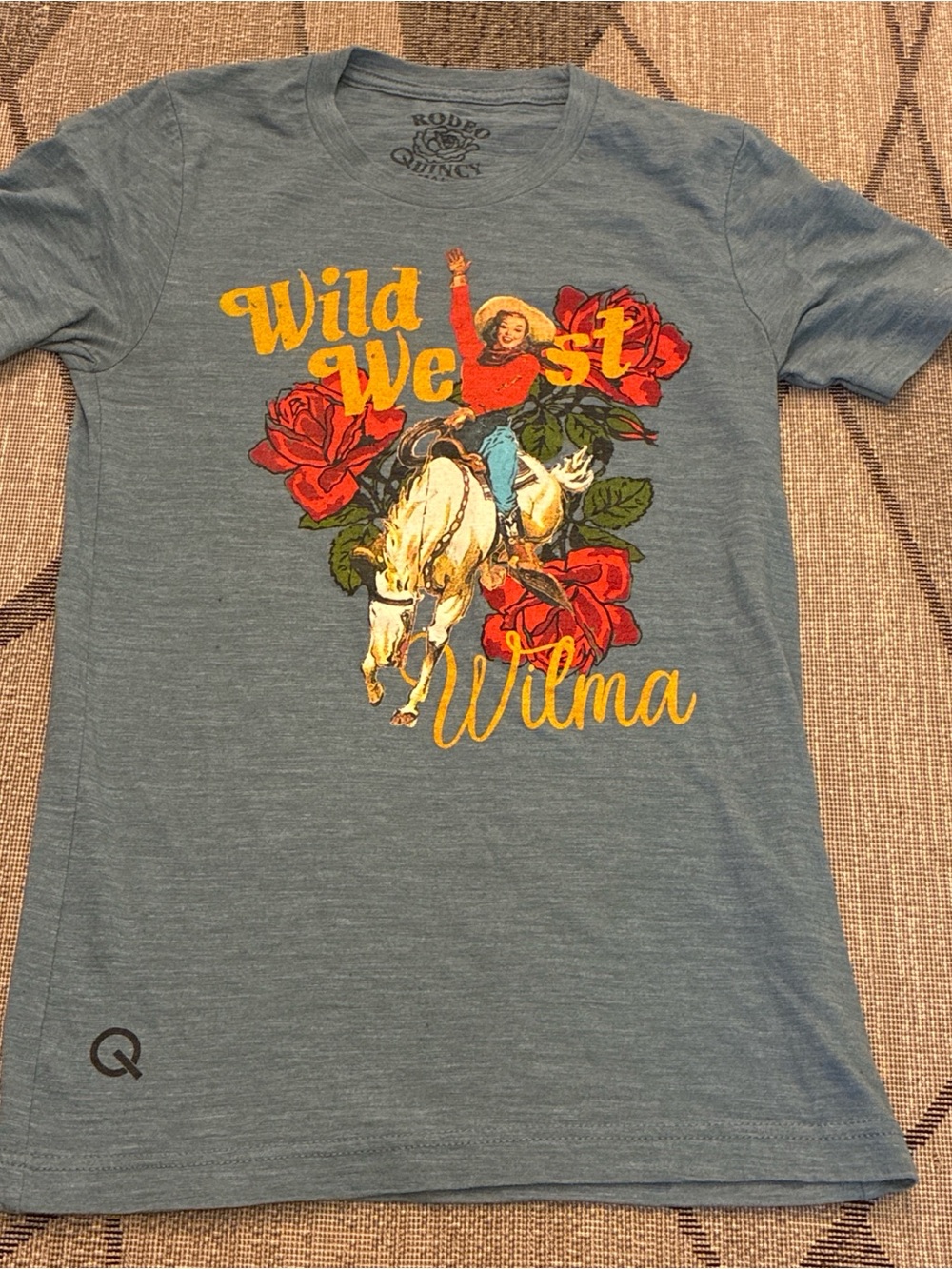 Wilma 'Wild West' Graphic Tee - Blue Rodeo Quincy